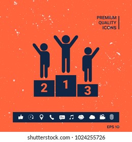Pedestal podium icon