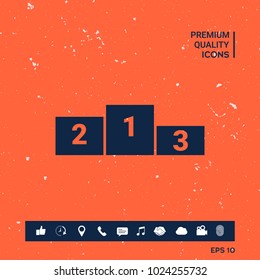 Pedestal podium - icon