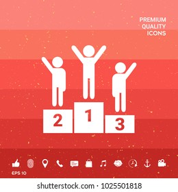 Pedestal podium icon