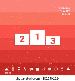 Pedestal podium - icon
