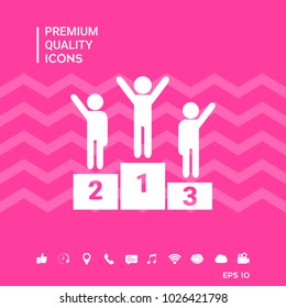 Pedestal podium icon