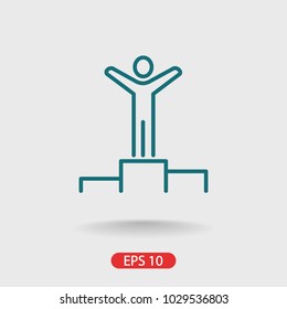 Pedestal podium icon