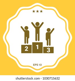 Pedestal podium icon