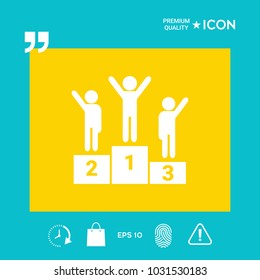 Pedestal podium icon
