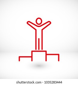 Pedestal podium icon