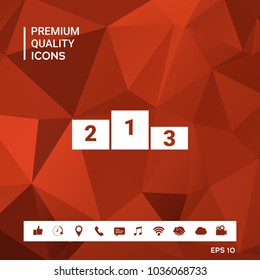 Pedestal podium - icon