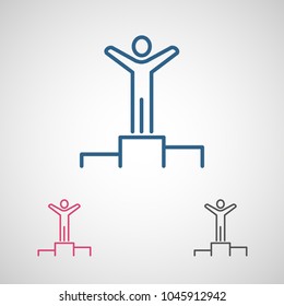 Pedestal podium icon