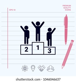 Pedestal - podium icon