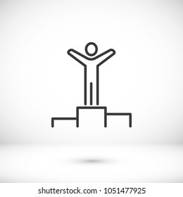 Pedestal podium icon
