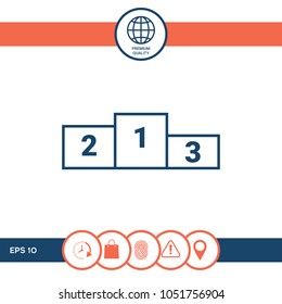 Pedestal, podium icon