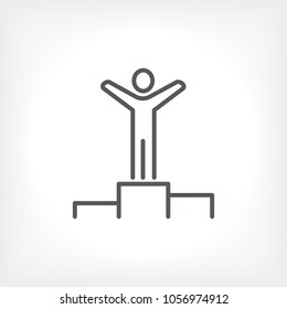 Pedestal podium icon