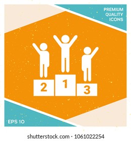 Pedestal podium icon