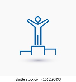 Pedestal podium icon