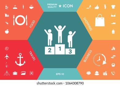 Pedestal podium icon