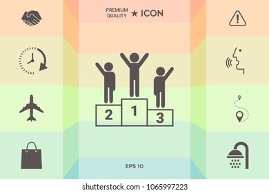 Pedestal - podium icon