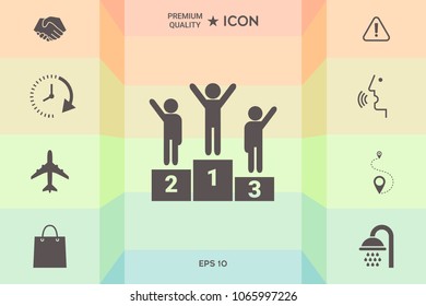 Pedestal podium icon