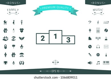 Pedestal, podium icon