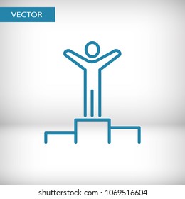 Pedestal podium icon