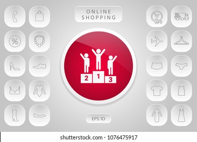 Pedestal podium icon