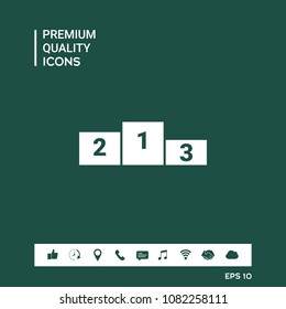 Pedestal podium - icon