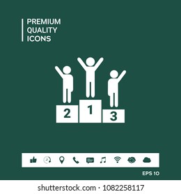Pedestal podium icon