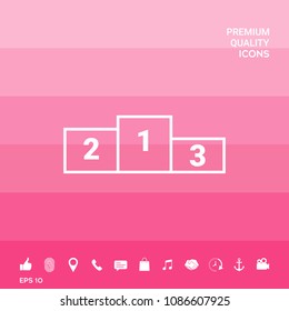 Pedestal, podium icon