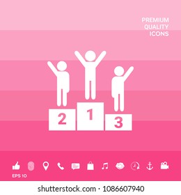 Pedestal podium icon