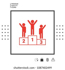 Pedestal - podium icon