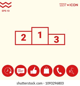 Pedestal, podium icon