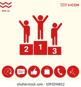 Pedestal podium icon