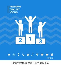 Pedestal podium icon