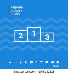 Pedestal, podium icon