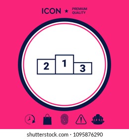 Pedestal, podium icon