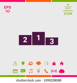 Pedestal podium - icon
