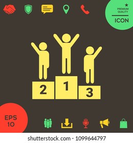 Pedestal podium icon