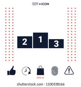 Pedestal podium - icon