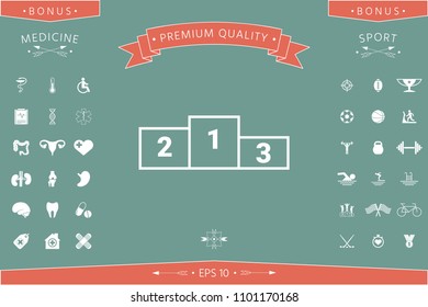 Pedestal, podium icon