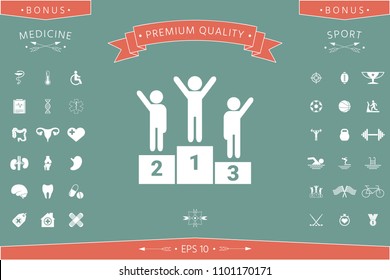 Pedestal podium icon