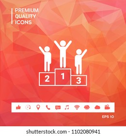 Pedestal - podium icon