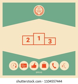 Pedestal, podium icon