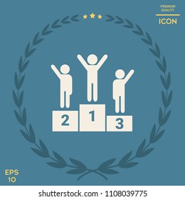 Pedestal podium icon