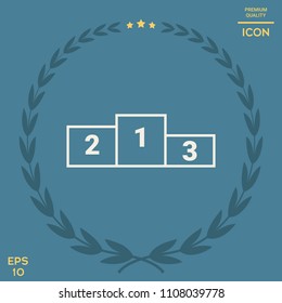 Pedestal, podium icon