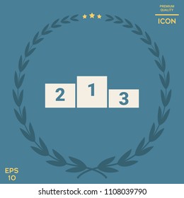 Pedestal podium - icon