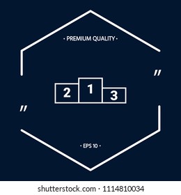 Pedestal, podium icon