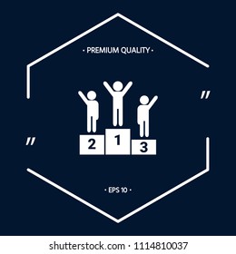 Pedestal podium icon