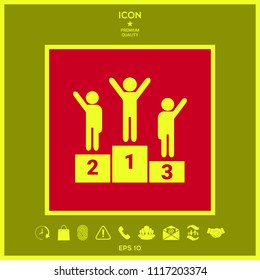 Pedestal podium icon