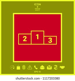 Pedestal, podium icon