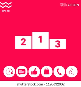 Pedestal podium - icon