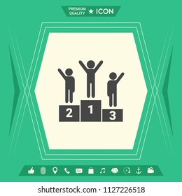 Pedestal podium icon