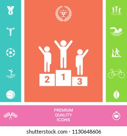 Pedestal podium icon